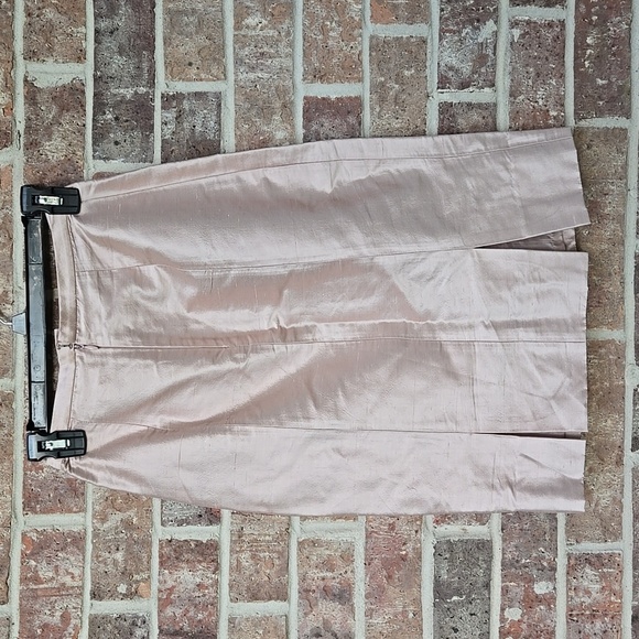 Jill Stuart Tan Midi Pencil Skirt 100% Silk Size 2 - Picture 2 of 4